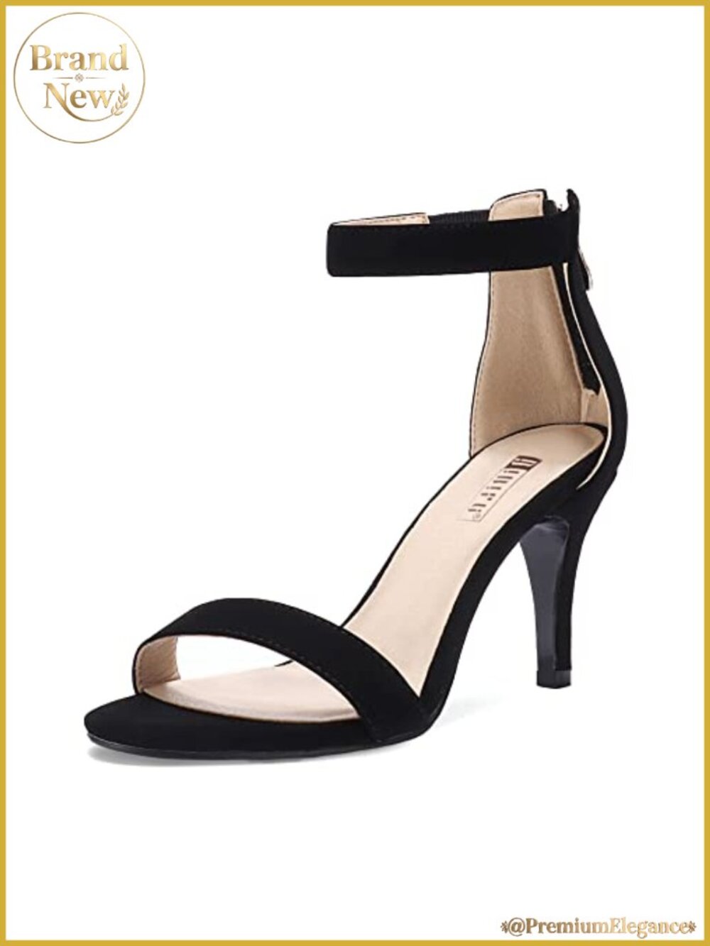 IDIFU Women's 3 Inch Kitten Heel Ankle Strap Sandals Dressy Heels
